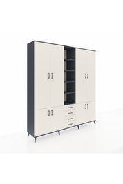 Hyperion Dolap 17 Raflı 4 Çekmeceli 8 Kapaklı 220x44x243 - S553M005V13B
