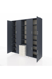 Hyperion Dolap 17 Raflı 4 Çekmeceli 8 Kapaklı 220x44x243 - S553M005V16B