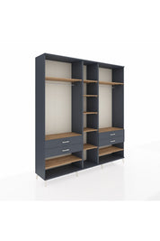 Hyperion Dolap 11 Raflı 4 Çekmeceli 2 Askılı 220x44x243 - S553M006V11B