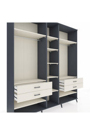 Hyperion Dolap 11 Raflı 4 Çekmeceli 2 Askılı 220x44x243 - S553M006V13B