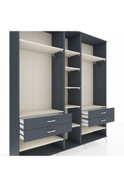 Hyperion Dolap 11 Raflı 4 Çekmeceli 2 Askılı 220x44x243 - S553M006V14B