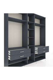 Hyperion Dolap 11 Raflı 4 Çekmeceli 2 Askılı 220x44x243 - S553M006V17B