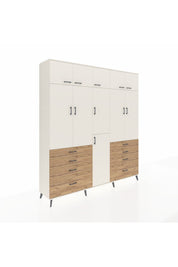 Hyperion Dolap 8 Raflı 8 Çekmeceli 3 Askılı 220x44x243 - S553M009V06B