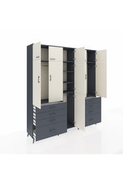 Hyperion Dolap 8 Raflı 8 Çekmeceli 3 Askılı 220x44x243 - S553M009V14B