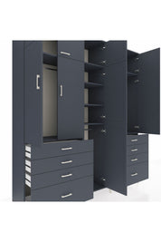 Hyperion Dolap 8 Raflı 8 Çekmeceli 3 Askılı 220x44x243 - S553M009V17B