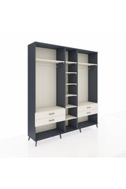 Hyperion Dolap 10 Raflı 4 Çekmeceli 2 Askılı 220x44x243 - S553M010V13B