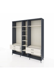 Hyperion Dolap 10 Raflı 4 Çekmeceli 2 Askılı 220x44x243 - S553M010V13B