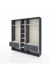 Hyperion Dolap 10 Raflı 4 Çekmeceli 2 Askılı 220x44x243 - S553M010V14B