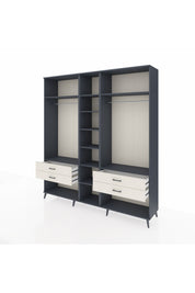 Hyperion Dolap 10 Raflı 4 Çekmeceli 2 Askılı 220x44x243 - S553M010V16B