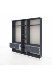 Hyperion Dolap 10 Raflı 4 Çekmeceli 2 Askılı 220x44x243 - S553M010V17B