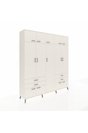 Hyperion Dolap 12 Raflı 4 Çekmeceli 2 Askılı 220x44x243 - S553M011V04B