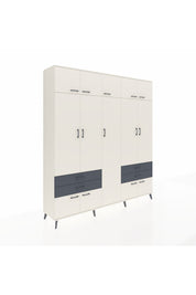 Hyperion Dolap 12 Raflı 4 Çekmeceli 2 Askılı 220x44x243 - S553M011V05B