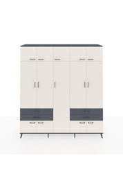 Hyperion Dolap 12 Raflı 4 Çekmeceli 2 Askılı 220x44x243 - S553M011V14B