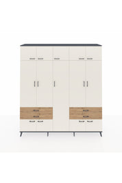 Hyperion Dolap 12 Raflı 4 Çekmeceli 2 Askılı 220x44x243 - S553M011V15B