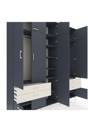 Hyperion Dolap 12 Raflı 4 Çekmeceli 2 Askılı 220x44x243 - S553M011V16B