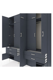 Hyperion Dolap 12 Raflı 4 Çekmeceli 2 Askılı 220x44x243 - S553M011V17B