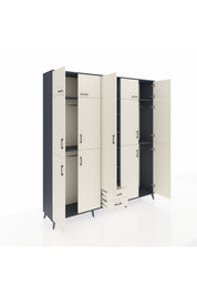 Hyperion Dolap 10 Raflı 2 Çekmeceli 4 Askılı 220x44x243 - S553M012V13B
