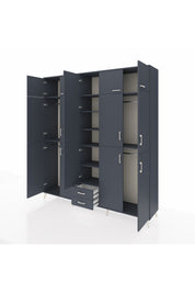 Hyperion Dolap 10 Raflı 2 Çekmeceli 4 Askılı 220x44x243 - S553M012V17B