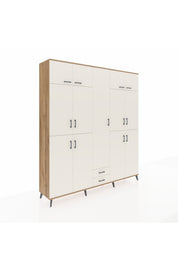 Hyperion Dolap 10 Raflı 2 Çekmeceli 4 Askılı 220x44x243 - S553M012V22B