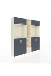 Hyperion Dolap 14 Raflı 2 Çekmeceli 2 Askılı 220x44x243 - S553M013V07B