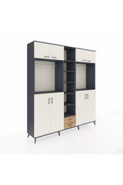 Hyperion Dolap 14 Raflı 2 Çekmeceli 2 Askılı 220x44x243 - S553M013V15B