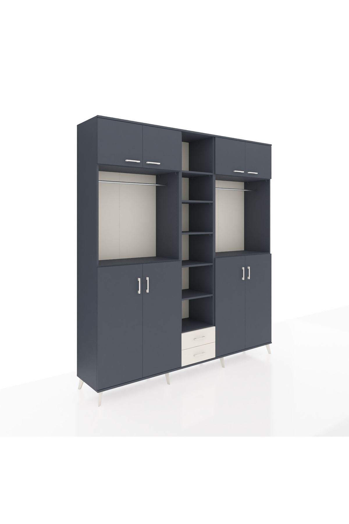 Hyperion Dolap 14 Raflı 2 Çekmeceli 2 Askılı 220x44x243 - S553M013V16B