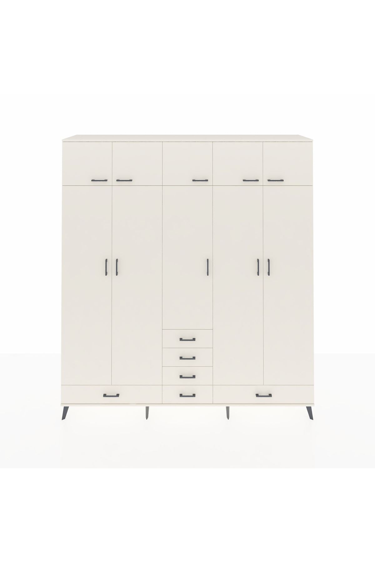 Hyperion Dolap 6 Raflı 6 Çekmeceli 4 Askılı 220x44x243 - S553M014V04B