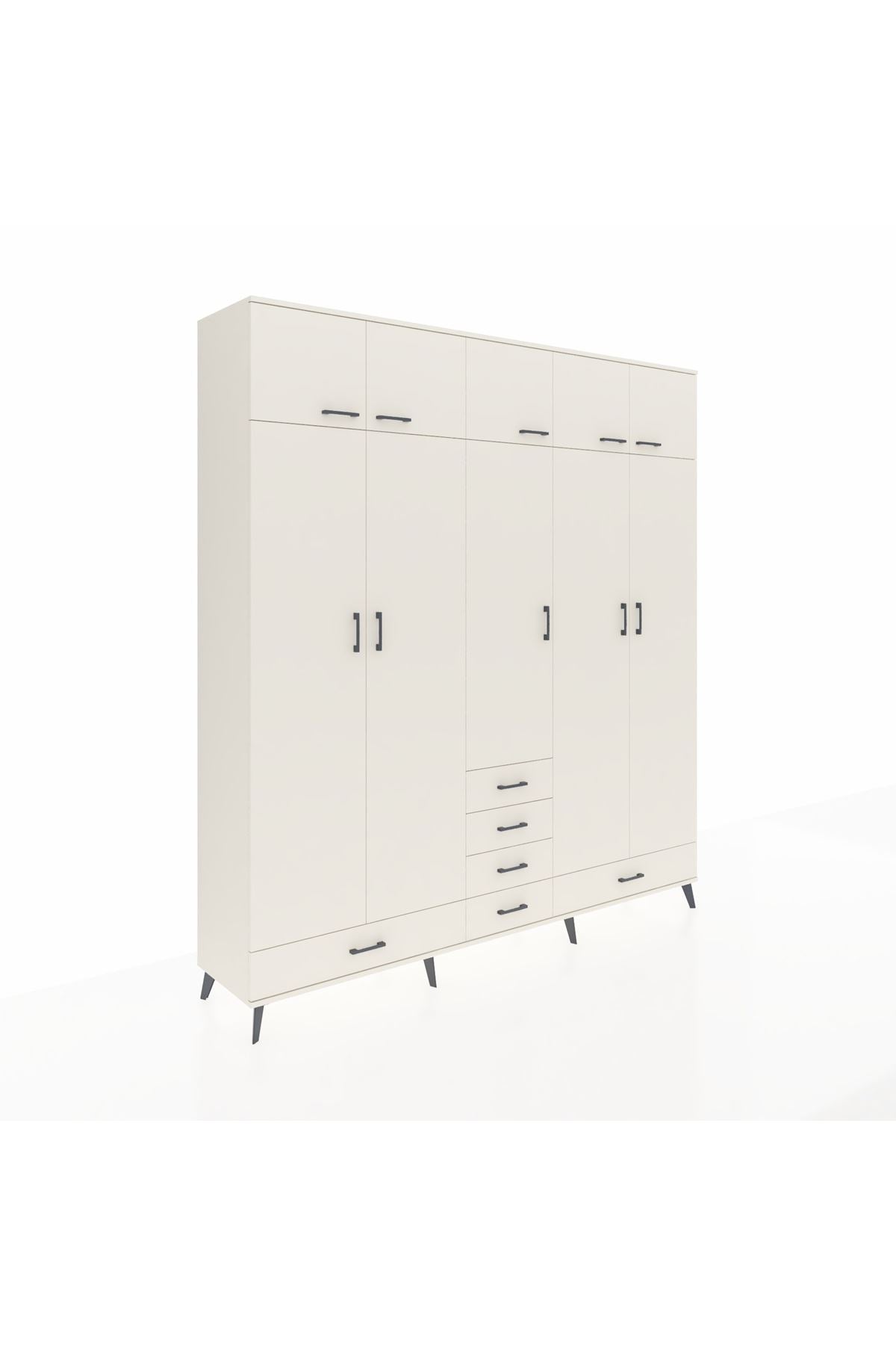 Hyperion Dolap 6 Raflı 6 Çekmeceli 4 Askılı 220x44x243 - S553M014V04B