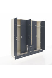 Hyperion Dolap 6 Raflı 6 Çekmeceli 4 Askılı 220x44x243 - S553M014V08B