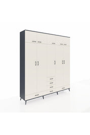 Hyperion Dolap 6 Raflı 6 Çekmeceli 4 Askılı 220x44x243 - S553M014V13B
