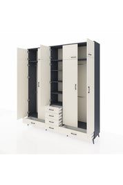 Hyperion Dolap 6 Raflı 6 Çekmeceli 4 Askılı 220x44x243 - S553M014V13B