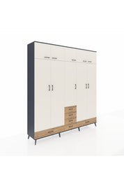 Hyperion Dolap 6 Raflı 6 Çekmeceli 4 Askılı 220x44x243 - S553M014V15B