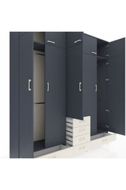 Hyperion Dolap 6 Raflı 6 Çekmeceli 4 Askılı 220x44x243 - S553M014V16B