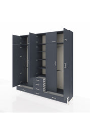 Hyperion Dolap 6 Raflı 6 Çekmeceli 4 Askılı 220x44x243 - S553M014V17B