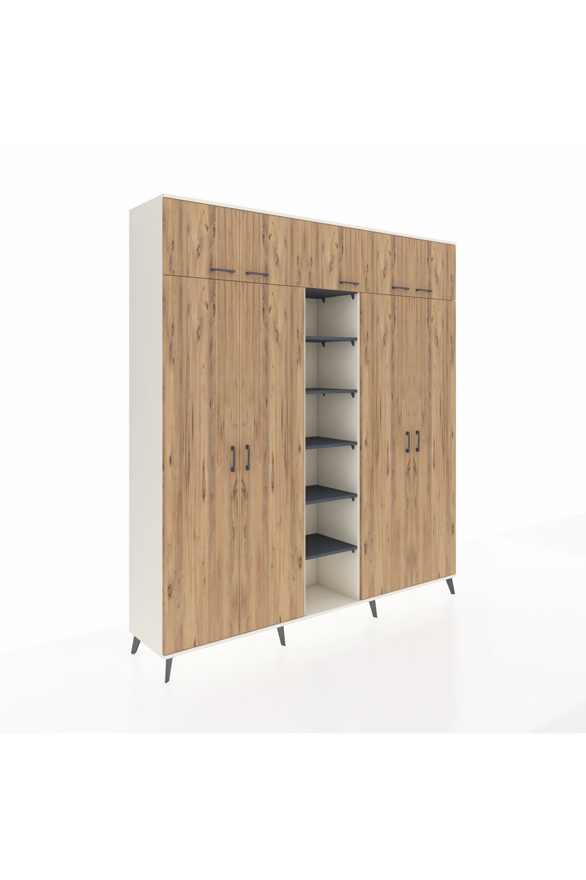 Hyperion Dolap 18 Raflı 9 Kapaklı 220x44x243 - S553M015V02B