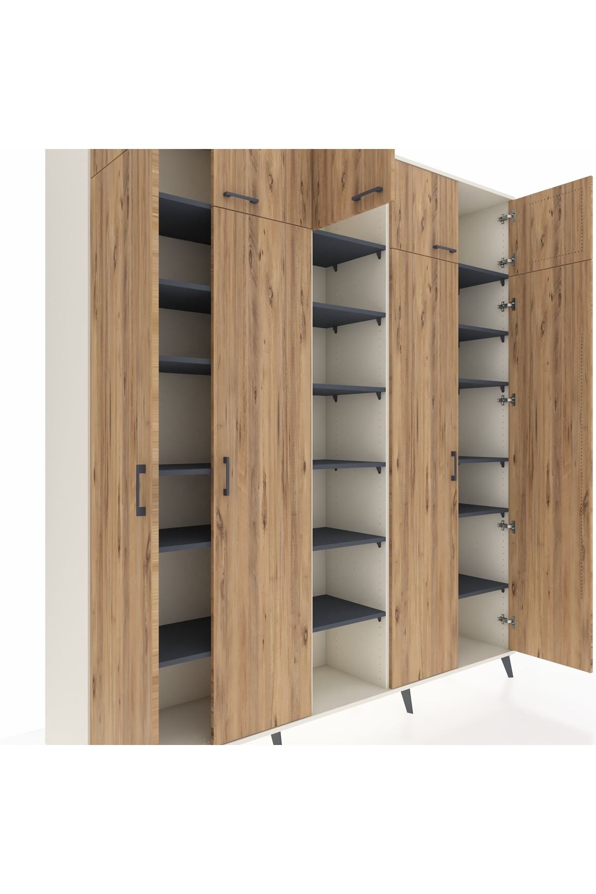 Hyperion Dolap 18 Raflı 9 Kapaklı 220x44x243 - S553M015V02B
