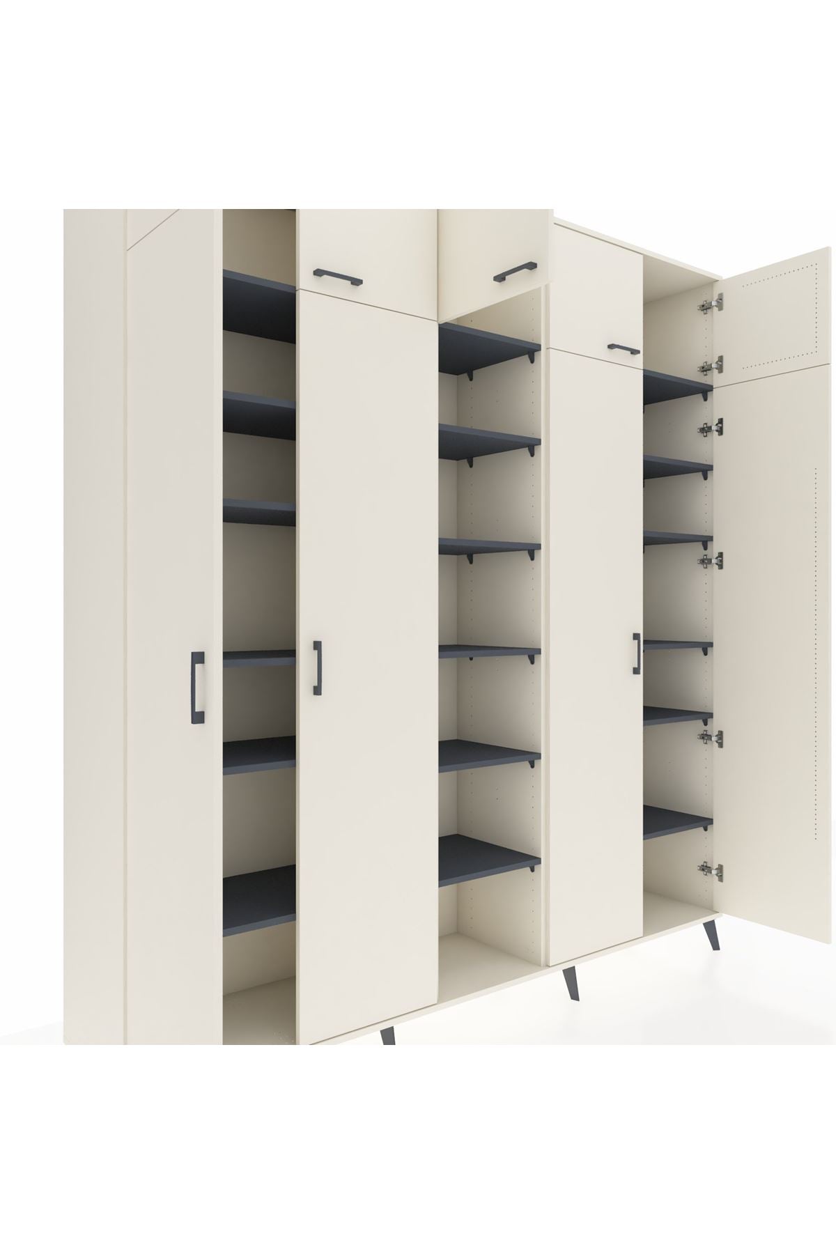 Hyperion Dolap 18 Raflı 9 Kapaklı 220x44x243 - S553M015V05B