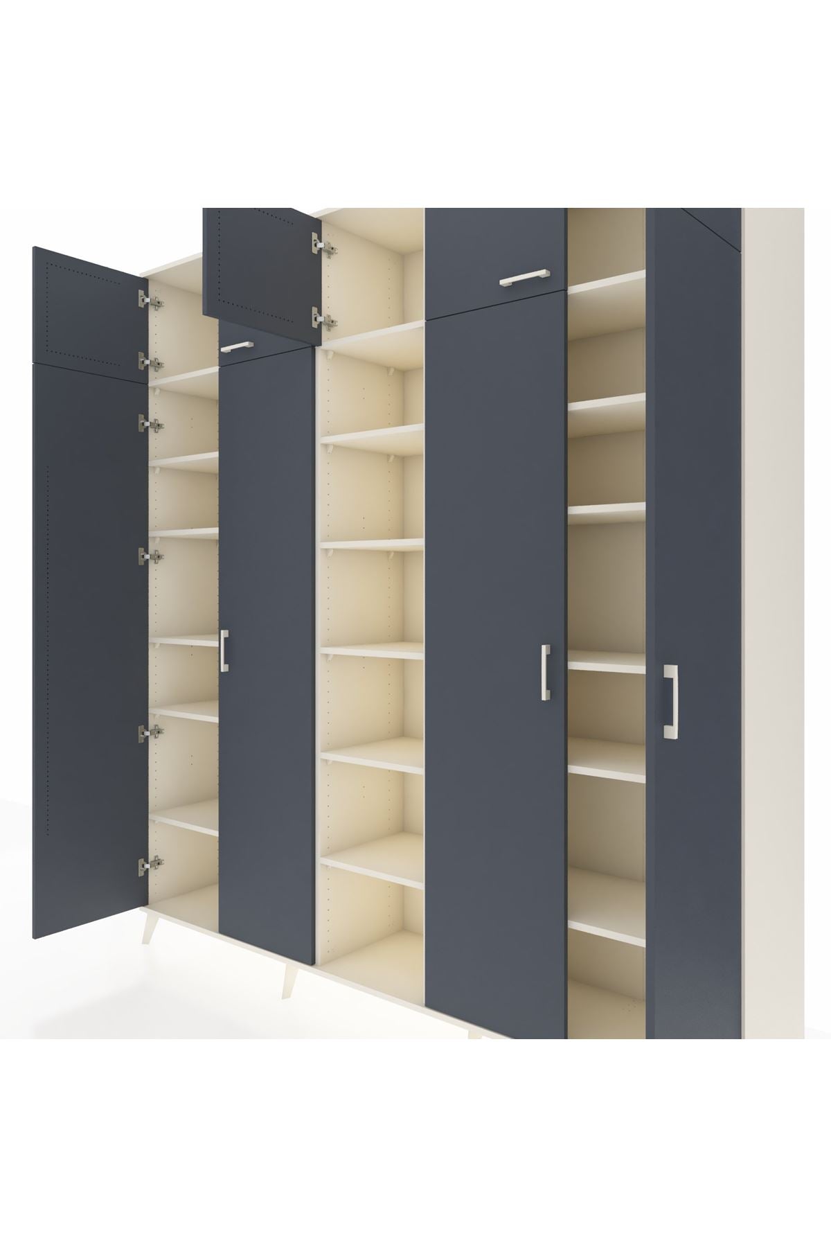 Hyperion Dolap 18 Raflı 9 Kapaklı 220x44x243 - S553M015V07B