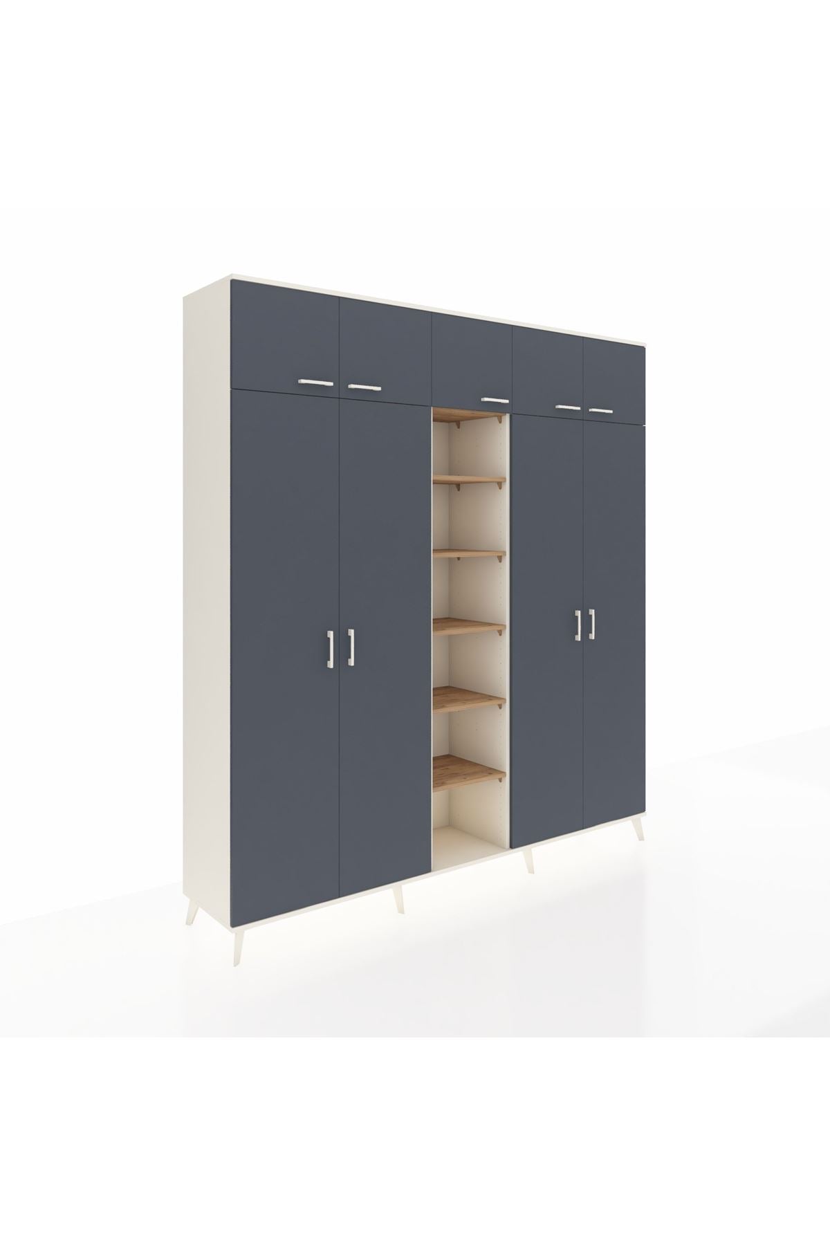 Hyperion Dolap 18 Raflı 9 Kapaklı 220x44x243 - S553M015V09B