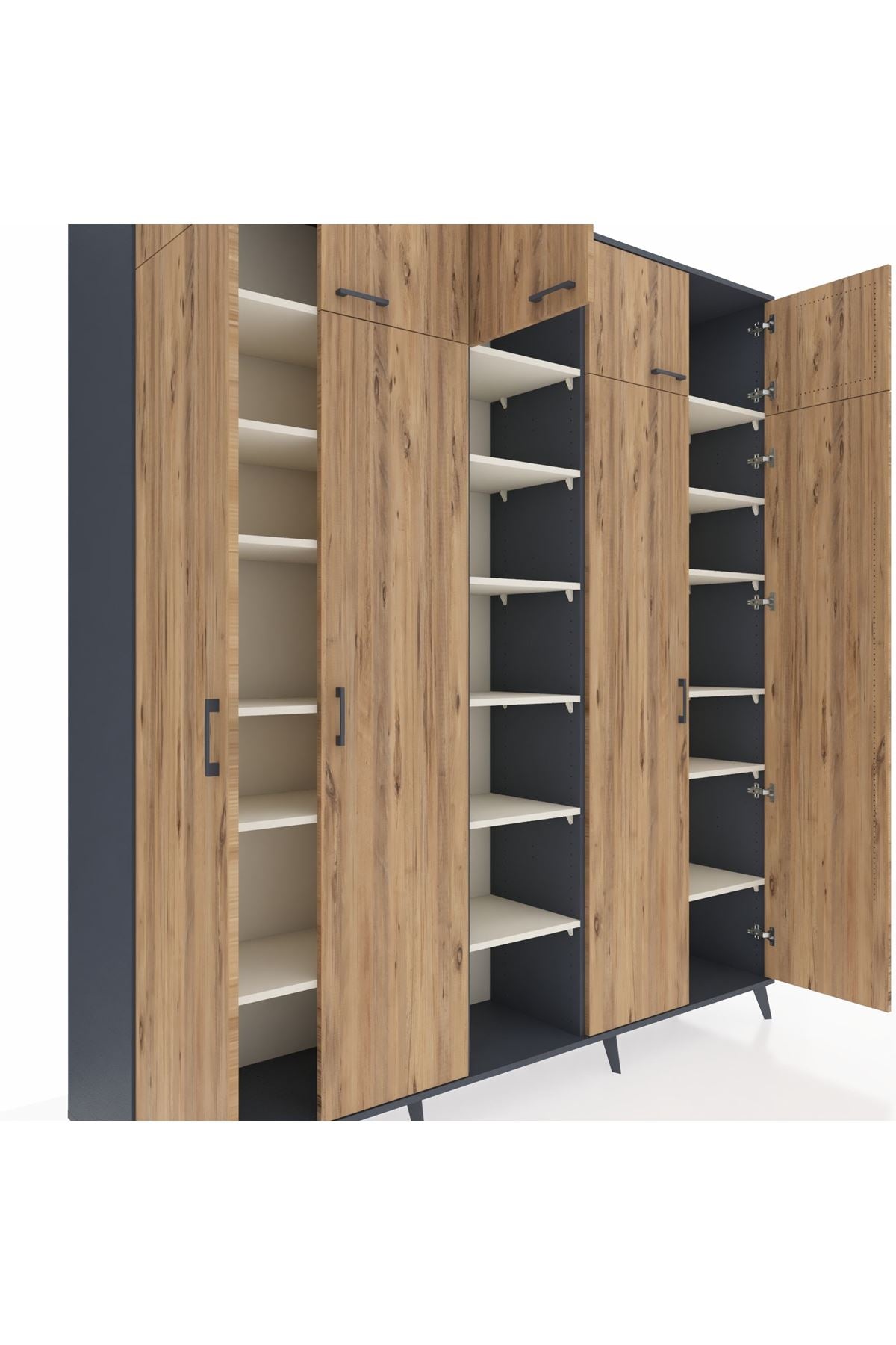 Hyperion Dolap 18 Raflı 9 Kapaklı 220x44x243 - S553M015V10B