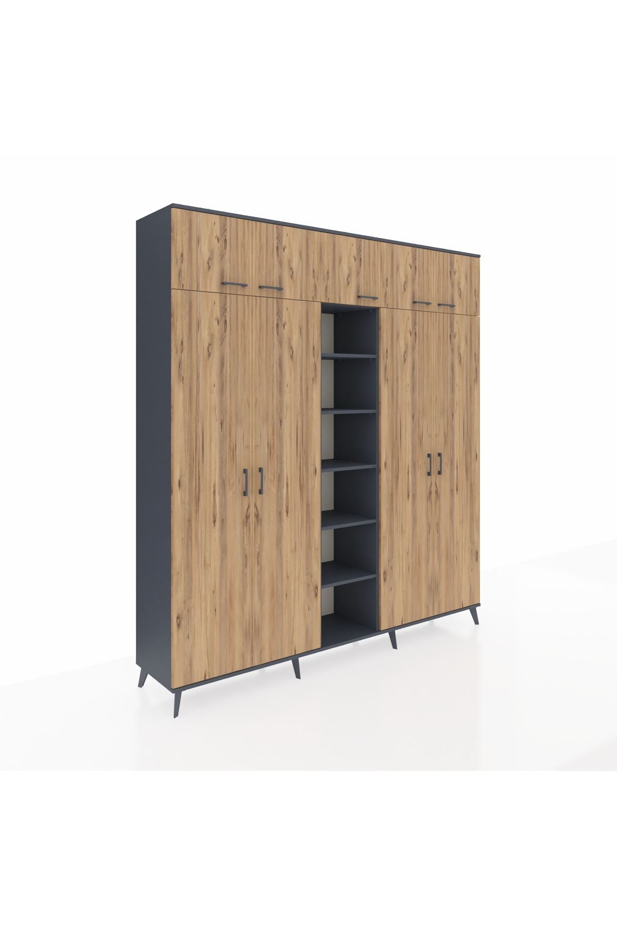 Hyperion Dolap 18 Raflı 9 Kapaklı 220x44x243 - S553M015V11B