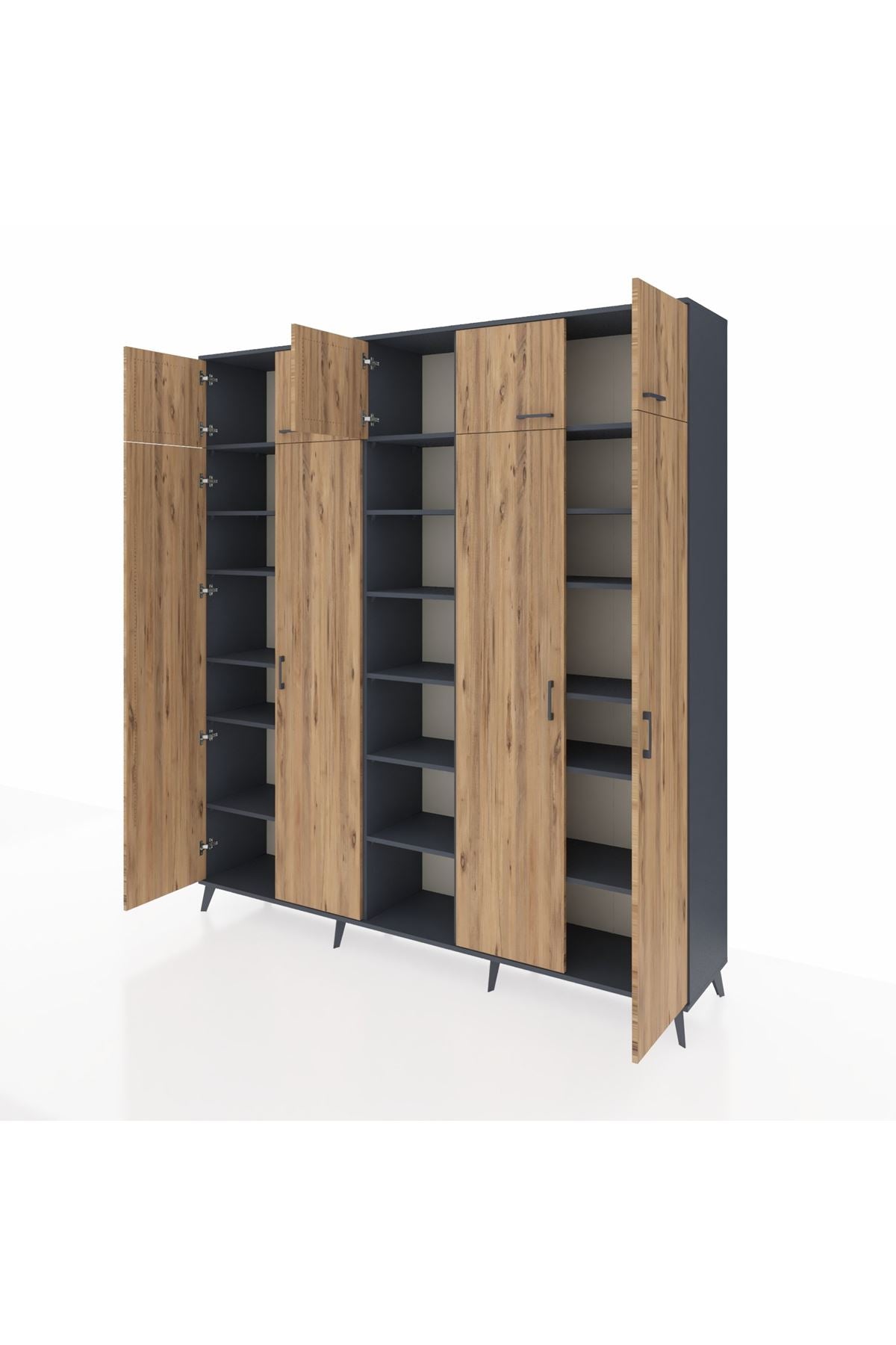 Hyperion Dolap 18 Raflı 9 Kapaklı 220x44x243 - S553M015V11B