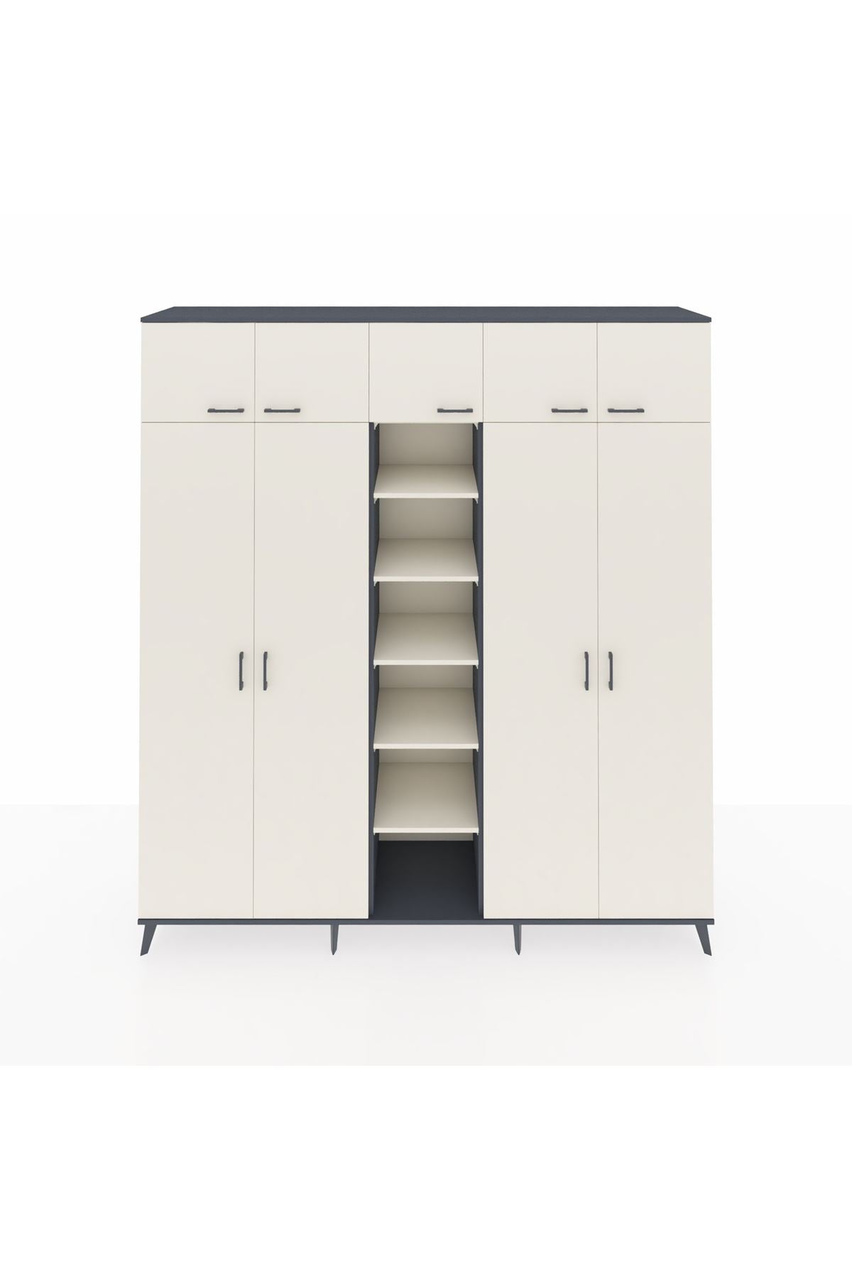 Hyperion Dolap 18 Raflı 9 Kapaklı 220x44x243 - S553M015V13B