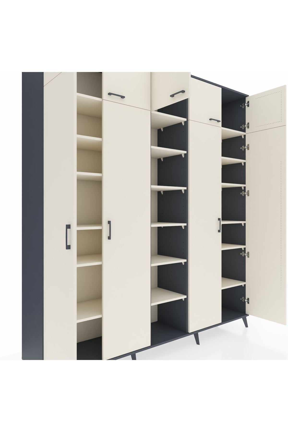 Hyperion Dolap 18 Raflı 9 Kapaklı 220x44x243 - S553M015V13B