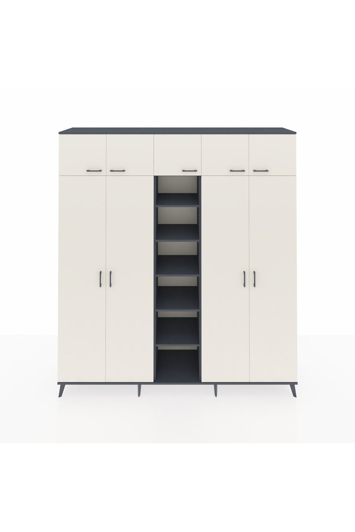 Hyperion Dolap 18 Raflı 9 Kapaklı 220x44x243 - S553M015V14B