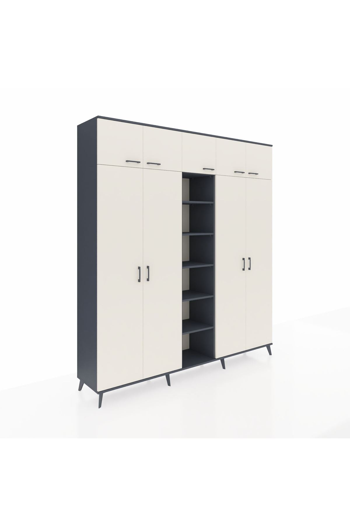 Hyperion Dolap 18 Raflı 9 Kapaklı 220x44x243 - S553M015V14B