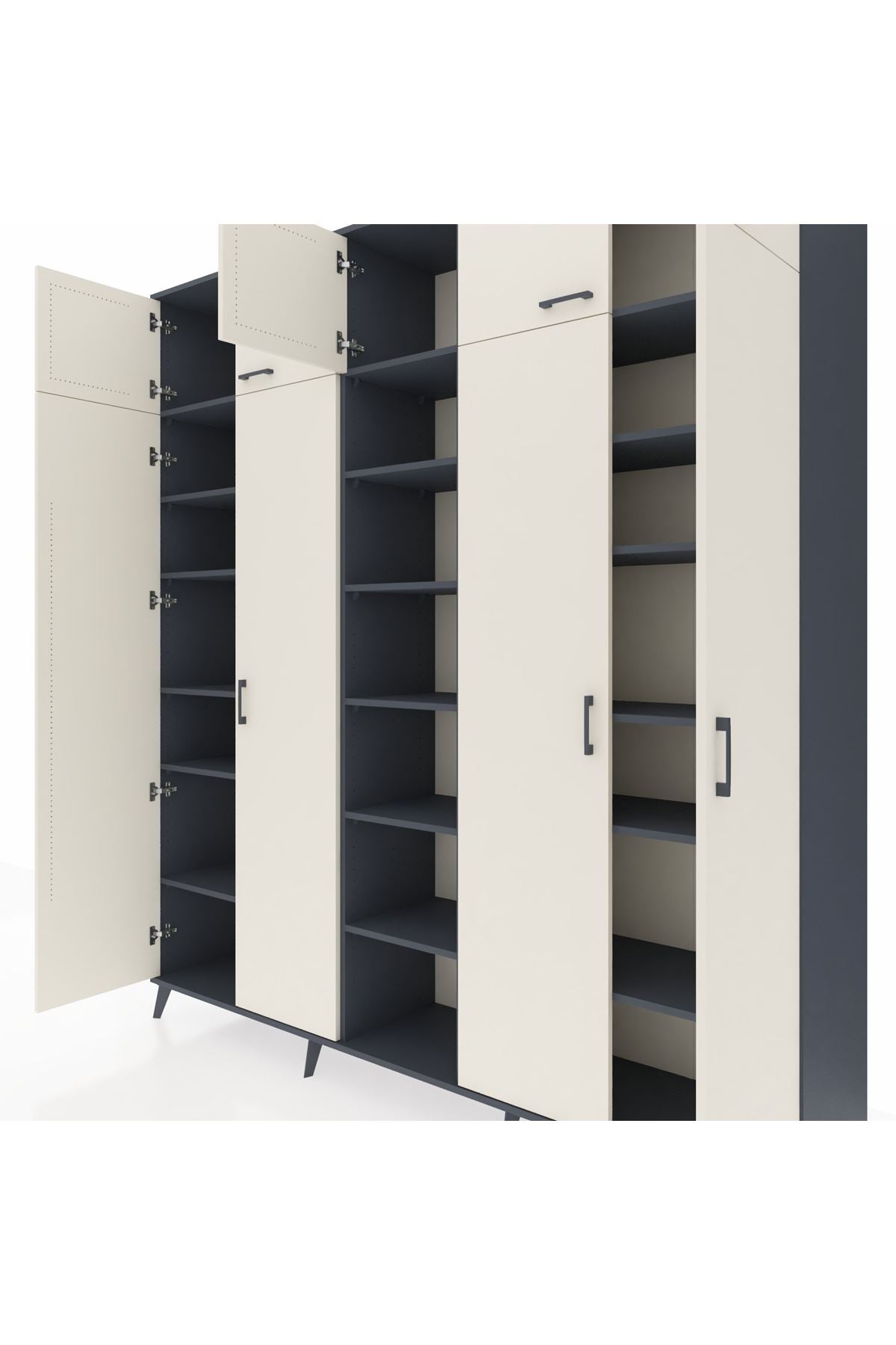 Hyperion Dolap 18 Raflı 9 Kapaklı 220x44x243 - S553M015V14B