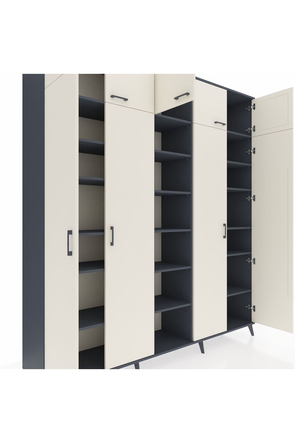 Hyperion Dolap 18 Raflı 9 Kapaklı 220x44x243 - S553M015V14B