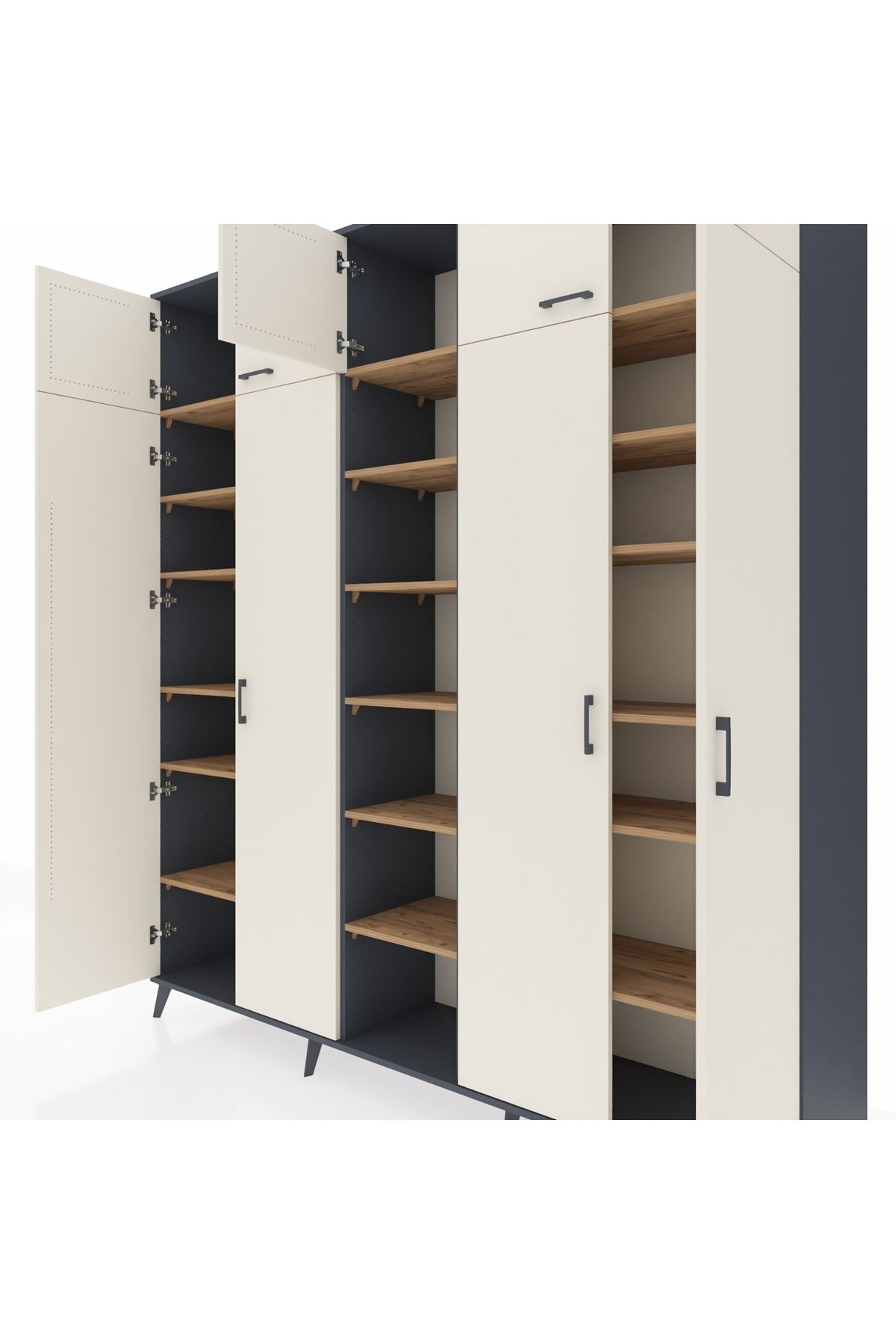 Hyperion Dolap 18 Raflı 9 Kapaklı 220x44x243 - S553M015V15B