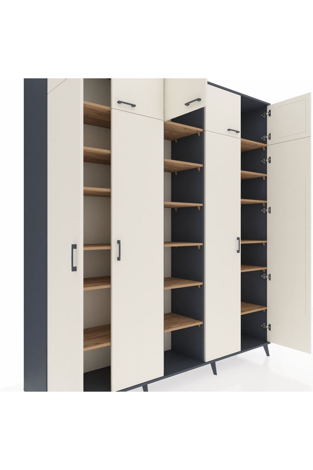 Hyperion Dolap 18 Raflı 9 Kapaklı 220x44x243 - S553M015V15B
